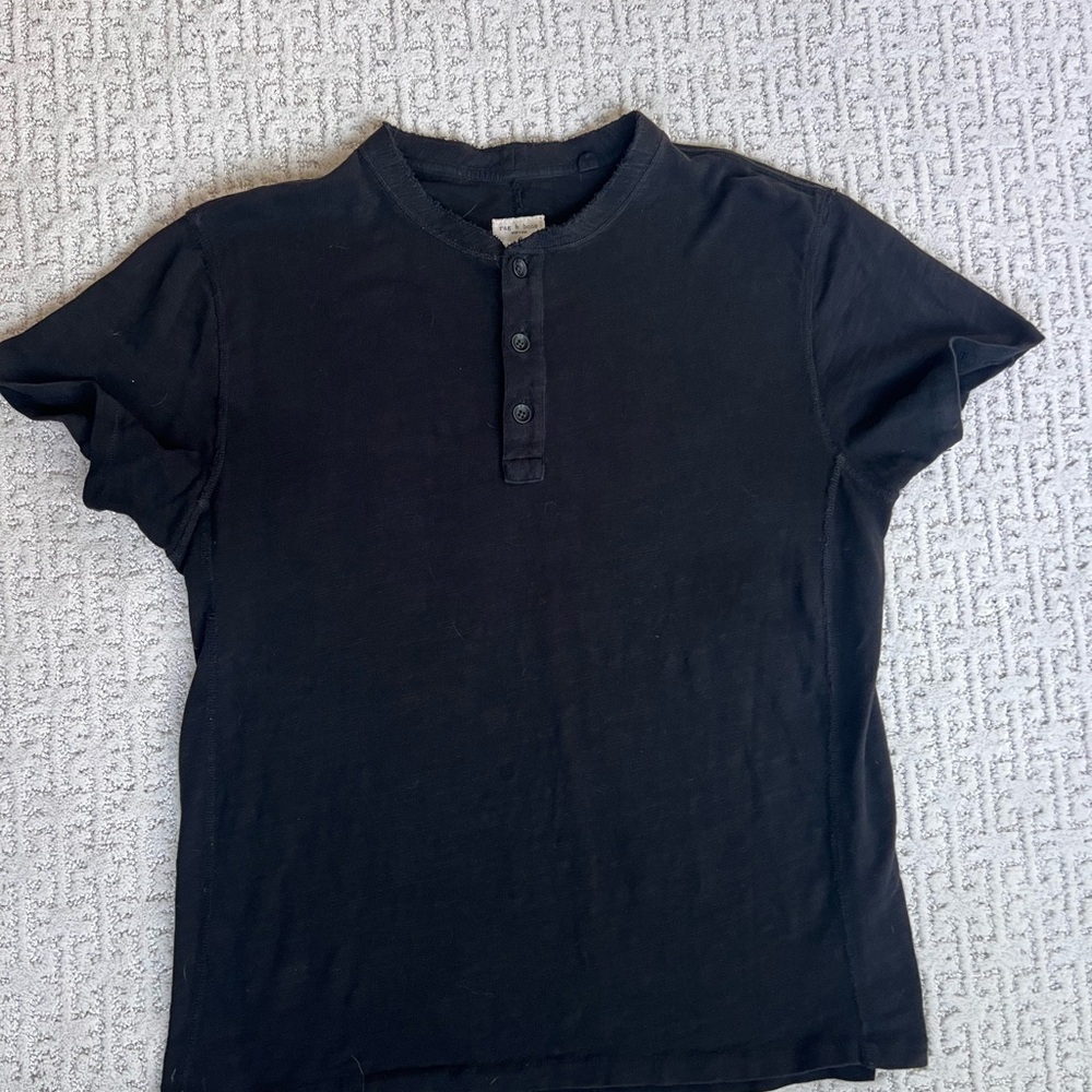 Men's Black Henley Shirt